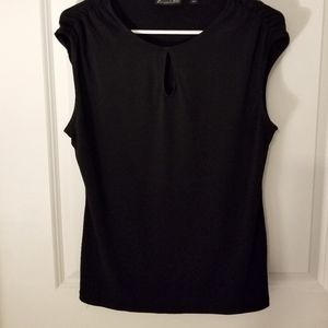 New York & Co. Black Keyhole Top